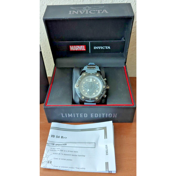 Invicta Marvel Black Panther Men's Chronograph Watch - Needs Battery 0276/4000 - Picture 2 of 5